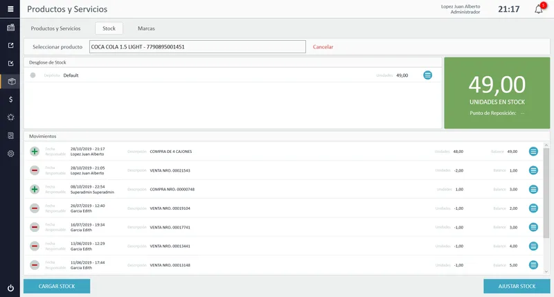 StackTrade: ficha de producto con stock y precios